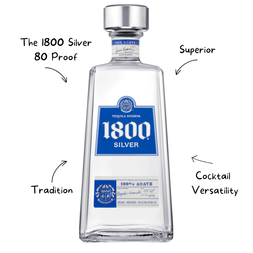 1800 Silver 80 Proof Tequila