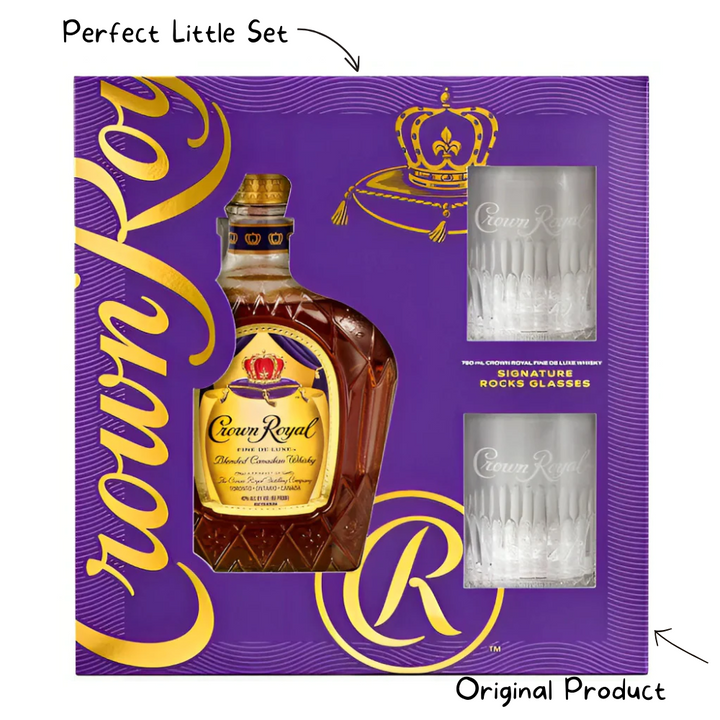 Crown Royal Gift Set With 2 Glasses