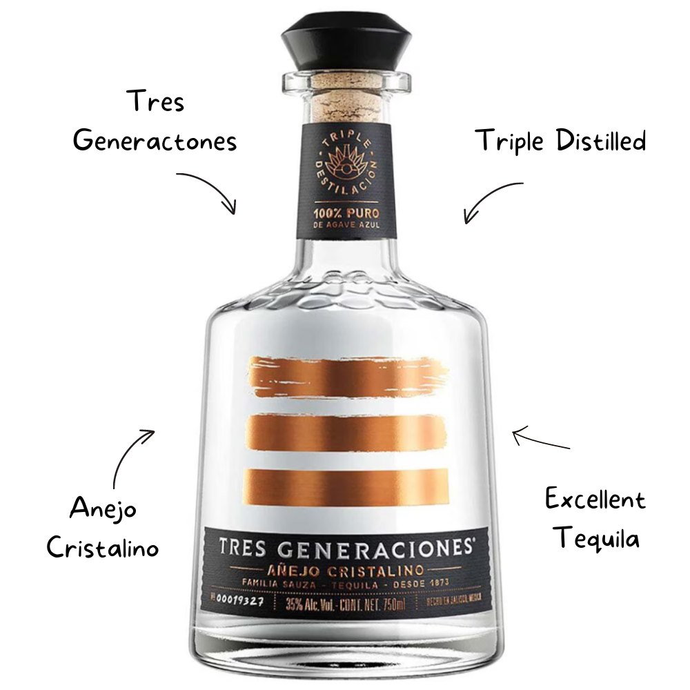 Sauza Tres Generaciones Anejo Cristalino Tequila