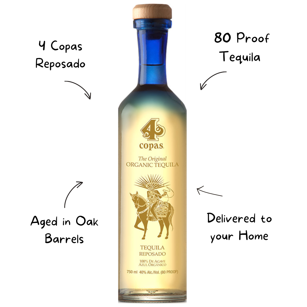 4 Copas Reposado 80 Proof Tequila