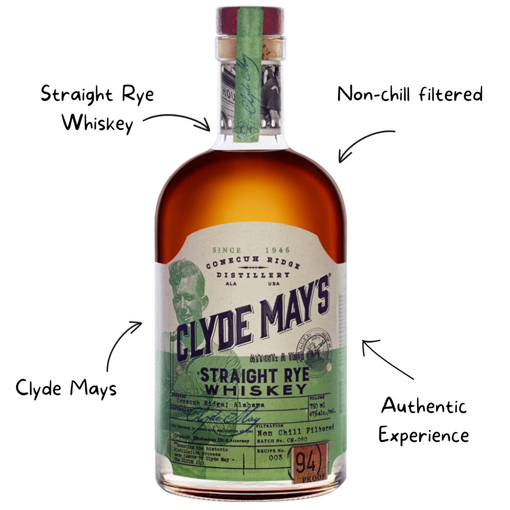 Clyde Mays Straight Rye Whiskey