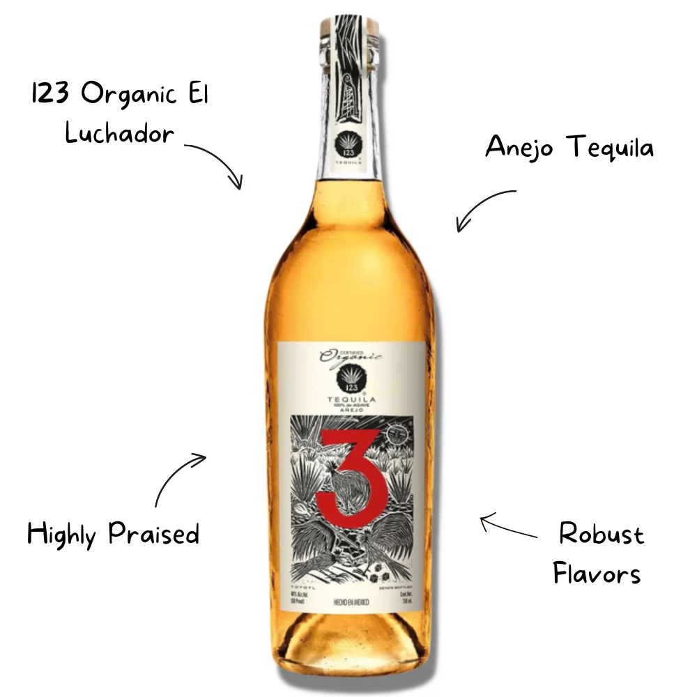 123 Organic El Luchador Anejo Tequila