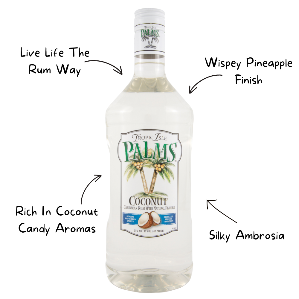palms coconut rum Shop Tropic Isle Palms Coconut Rum Online Best Delivery – WhiskeyD