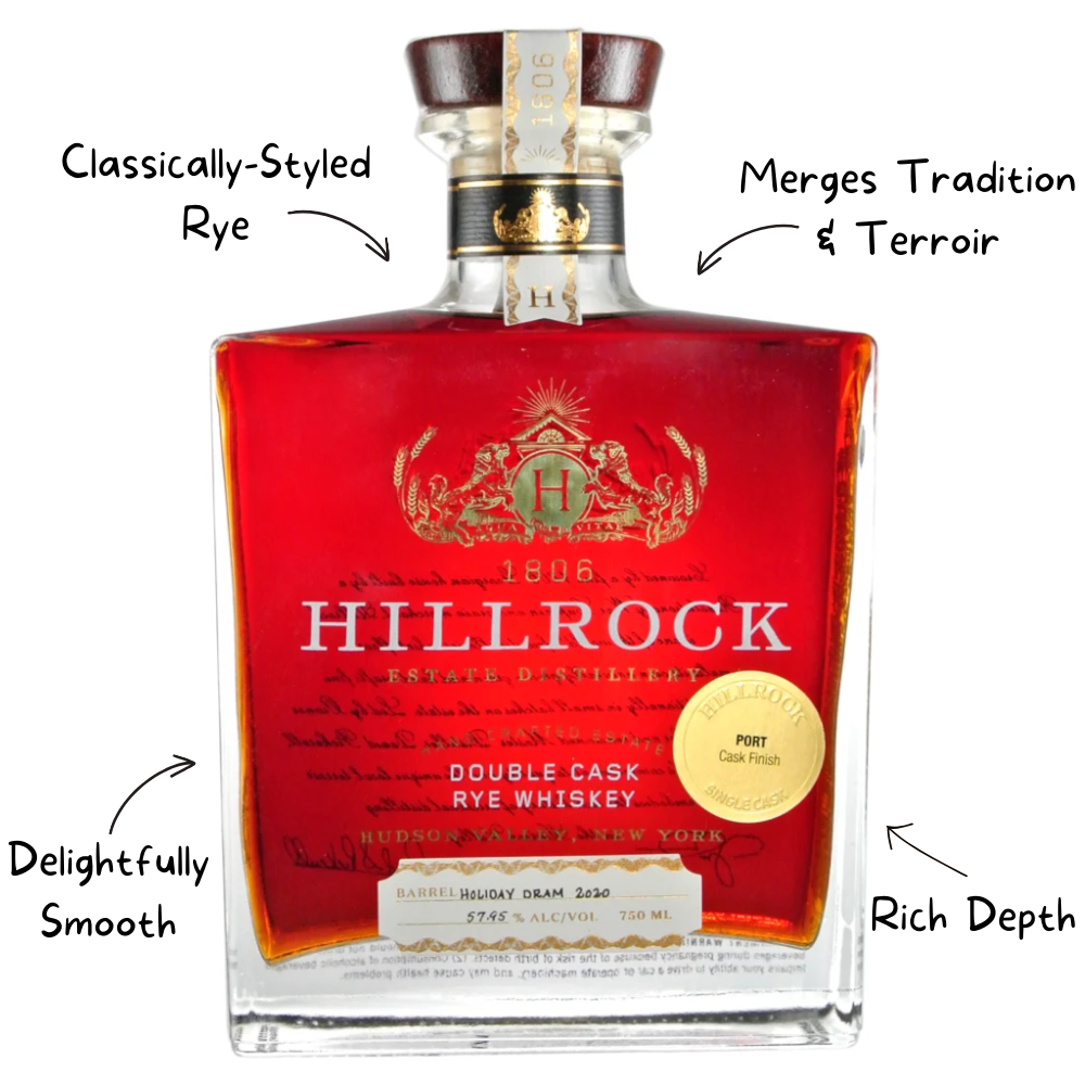 Hillrock Double Cask Rye Port Finish Whiskey