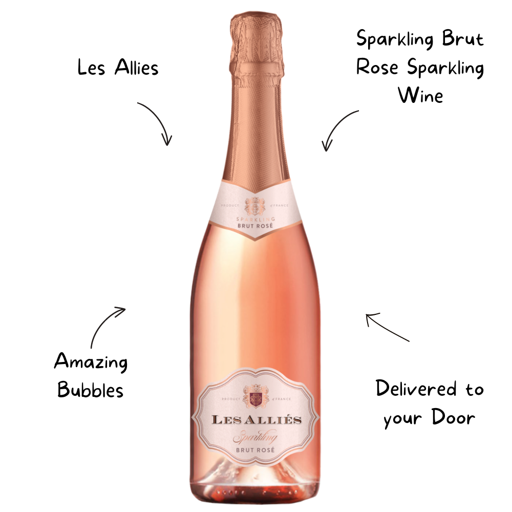 Les Allies Sparkling Brut Rose Sparkling Wine