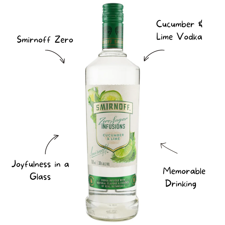 Smirnoff Zero Cucumber Lime Vodka