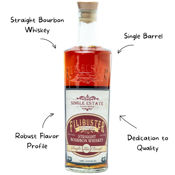 Filibuster Single Estate Small Batch Single Barrel Straight Whiskey