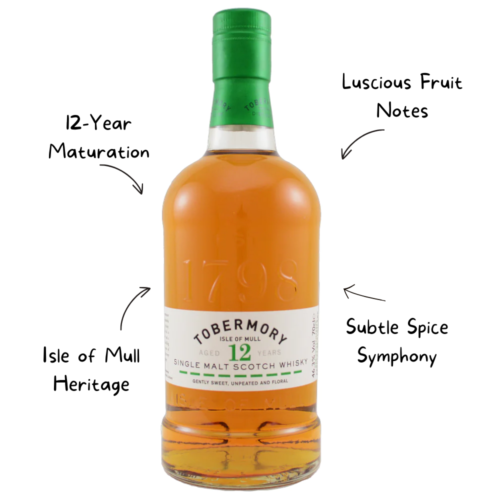 Tobermory 12 Year Single Malt Scotch Whiskey