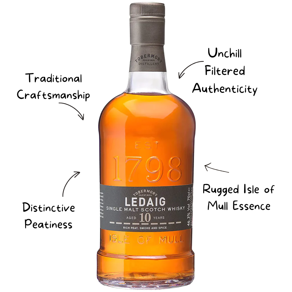Ledaig 10 Year Unchill Filtered Whiskey