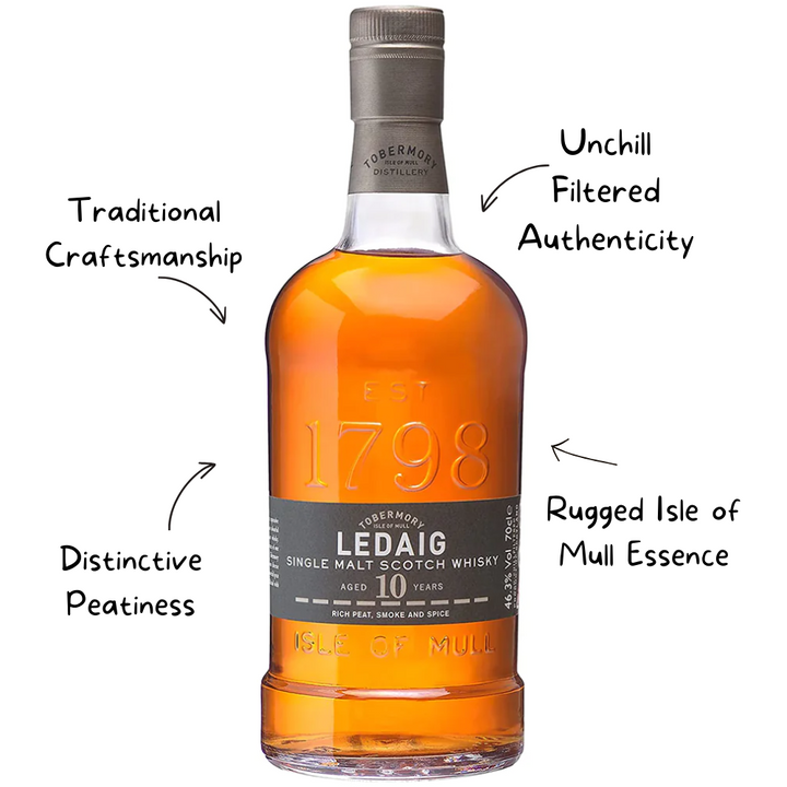 Ledaig 10 Year Unchill Filtered Whiskey