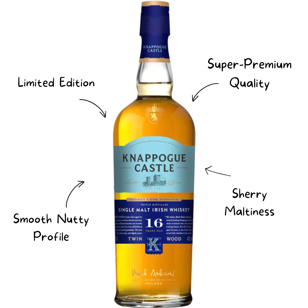 Knappogue Castle 16 Year Twin Wood Limited Release Whiskey