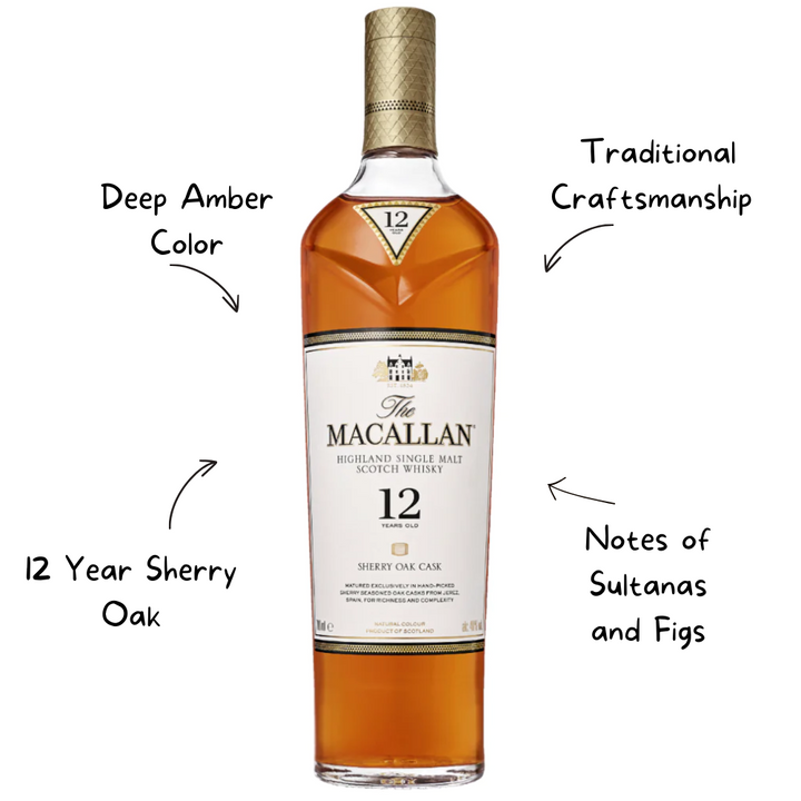 Macallan 12 Year Sherry Oak Whiskey